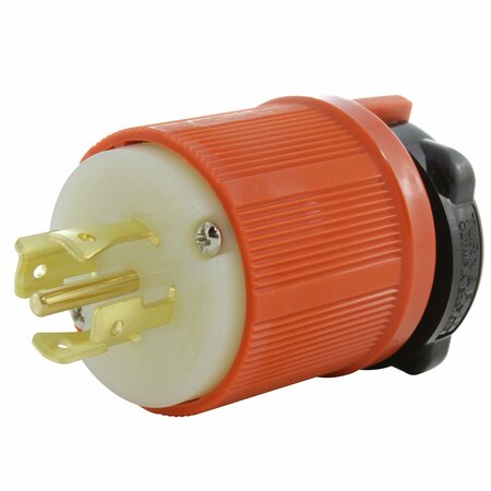 AC WORKS NEMA L21-20P 20A 3-Phase 120/208V 3PY, 5-Wire Locking Male Plug UL, C-UL Approval in Orange ASL2120P